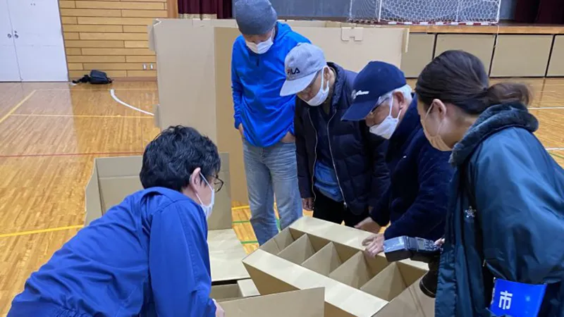 貝塚市防災訓練の様子